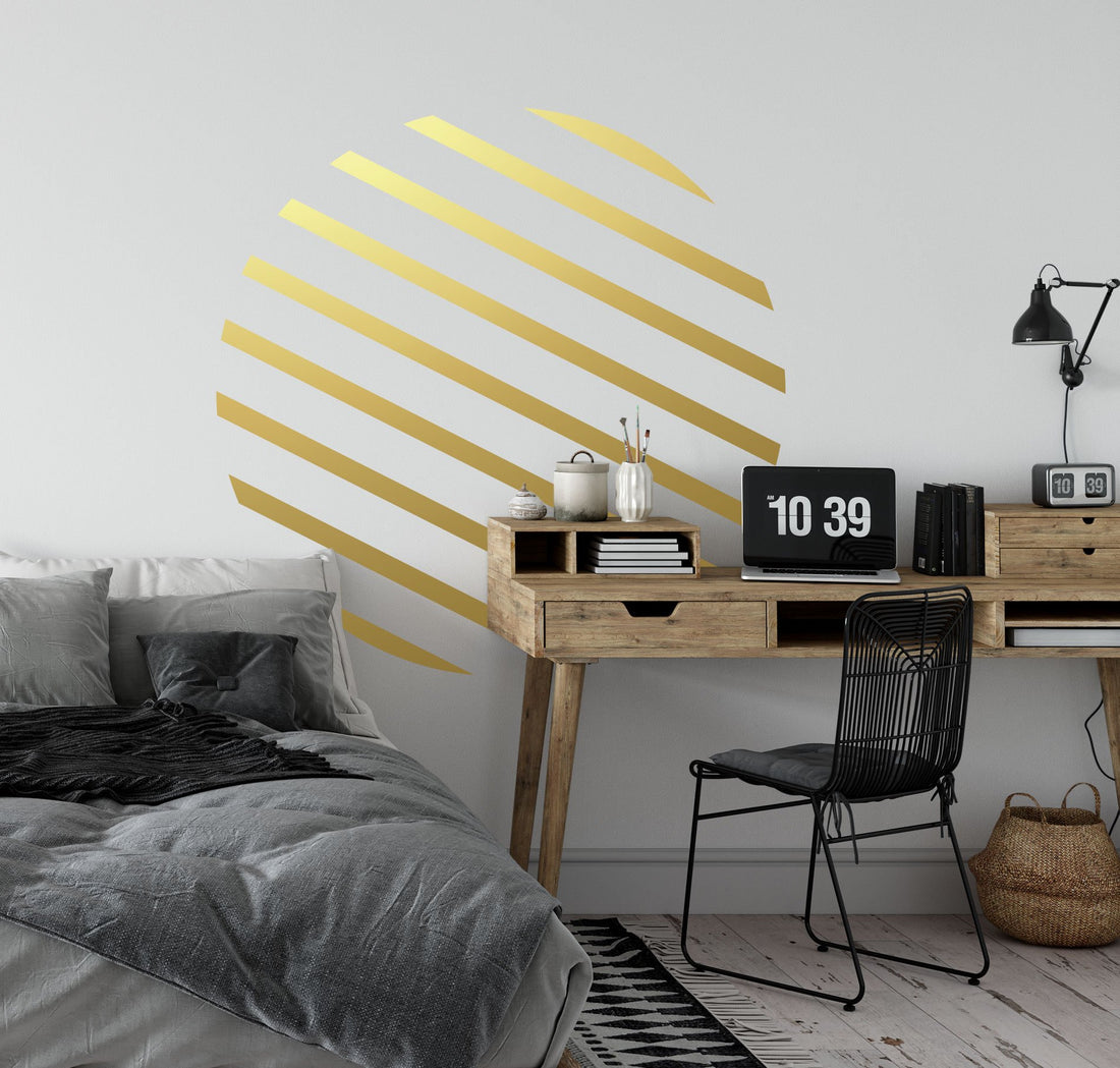 Rose Gold Wall Stickers - Modern Decor Colour