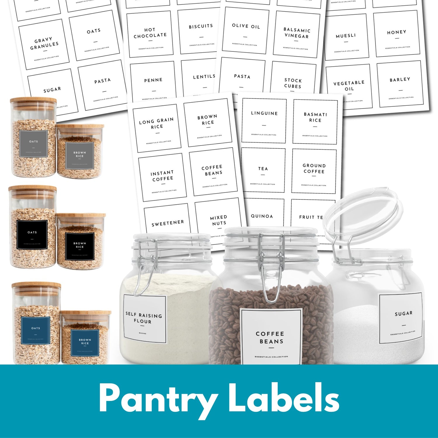 pantry jar kitchen labels