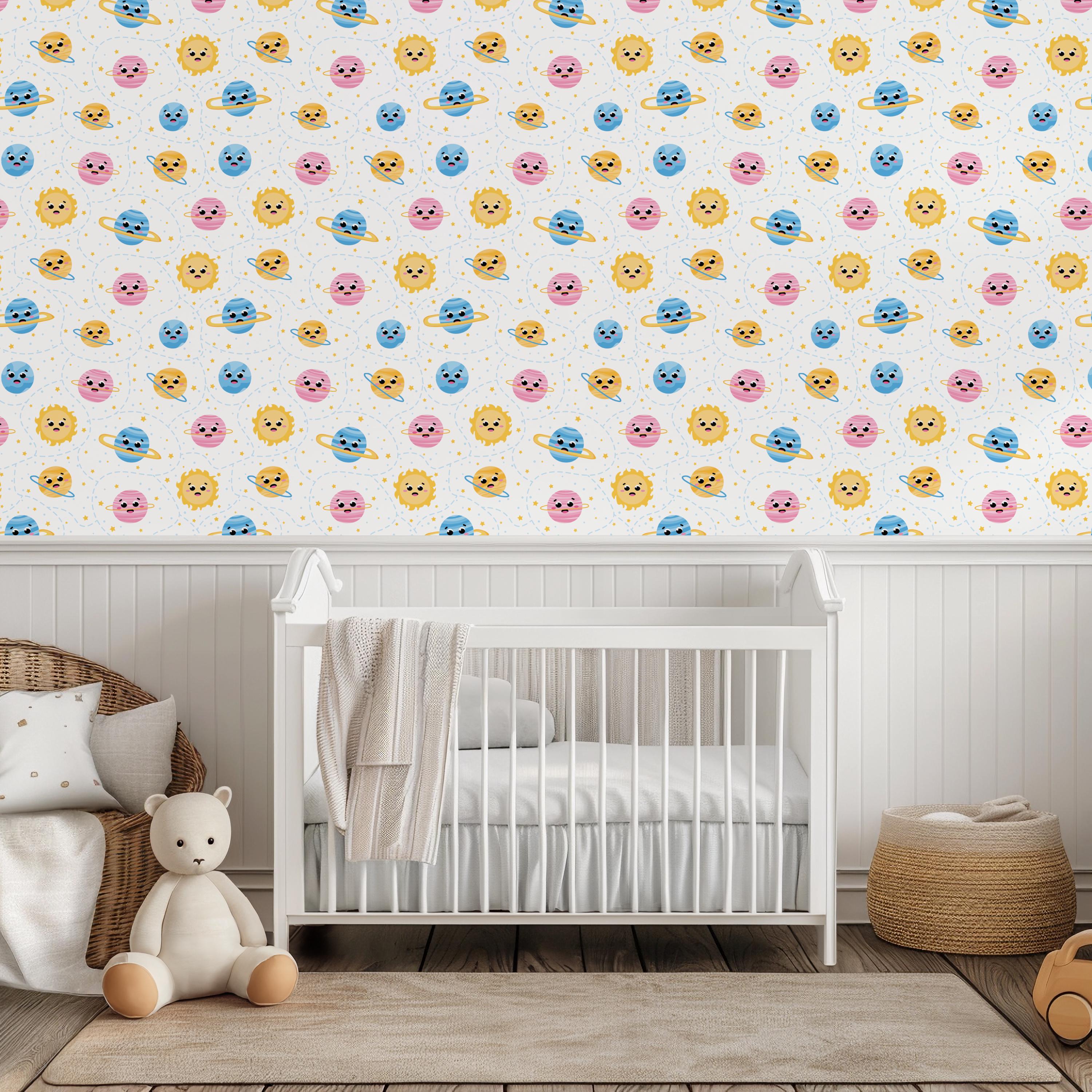 View of Kids Peel And Stick On Wallpaper | Children's Self Adhesive Wallpaper