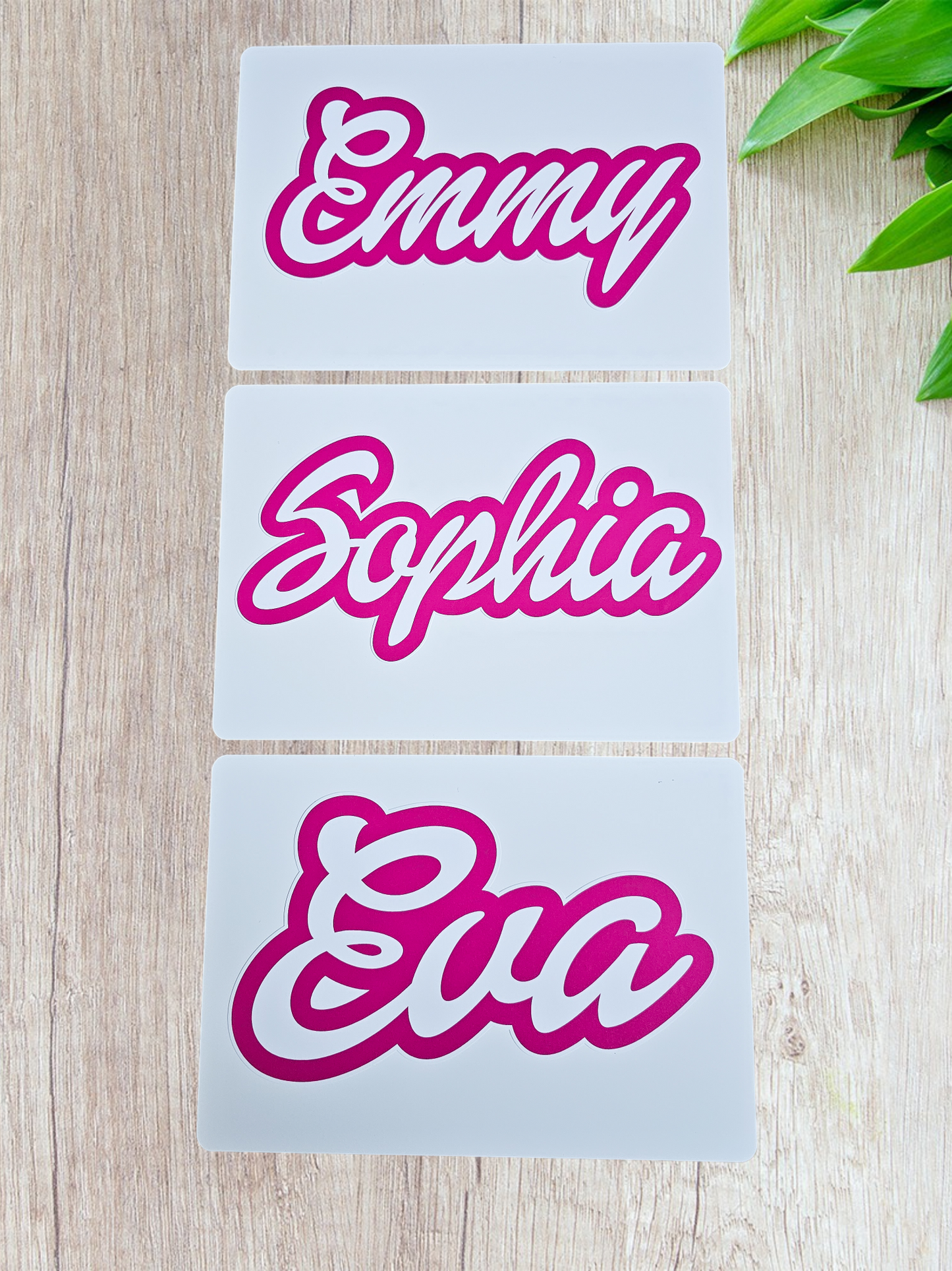 Personalised Pink Name Door Sign A5