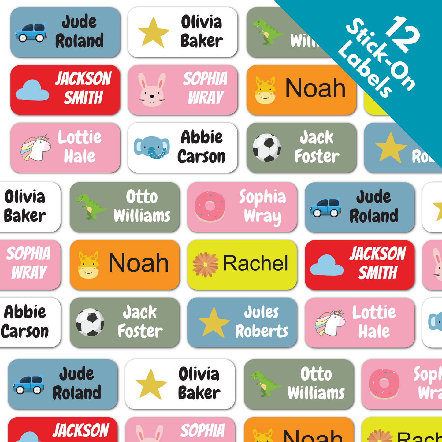 12 x Name Labels