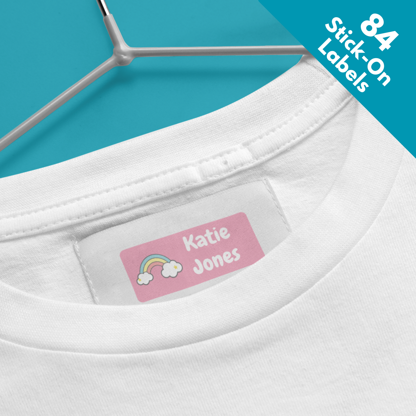 84 Unicorn Stick On Clothing Labels For Kids School Unicorn Clothes No-Iron Children Name Labels Clothes Labels