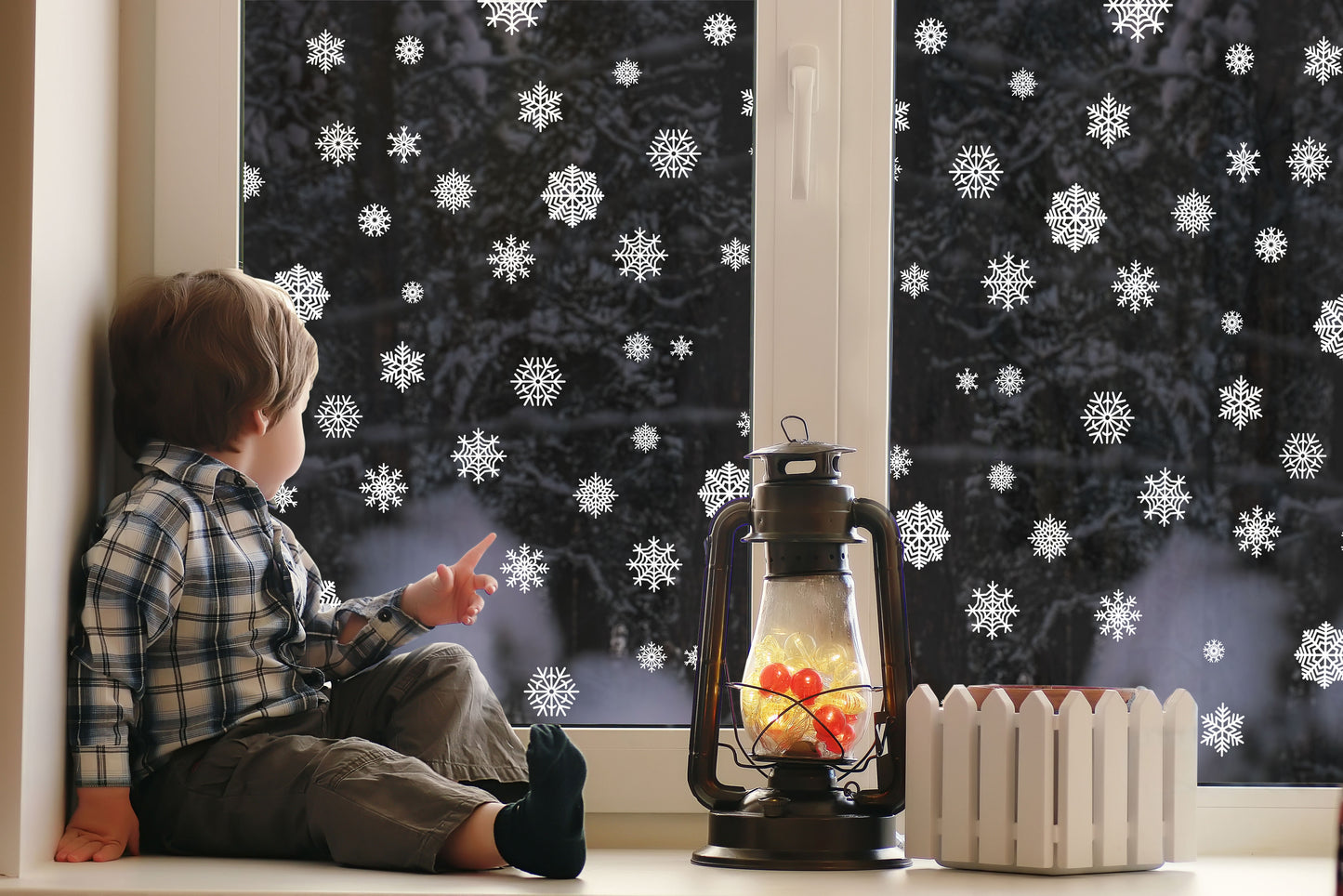 snowflakes window stickers home decals