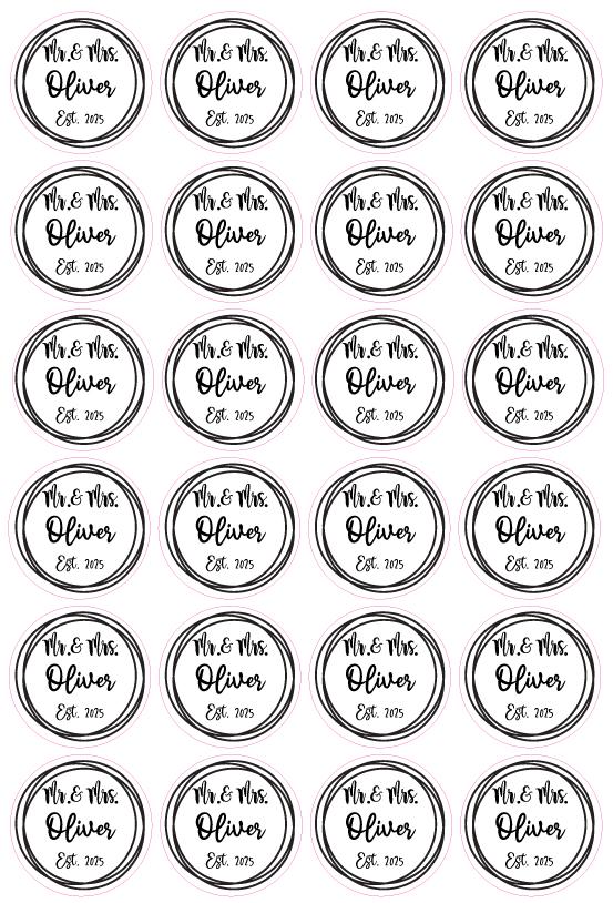 Personalised Wedding Custom Name Labels For Envelope Seals Party Bag Wedding Day Stickers Name And Date Floral Design