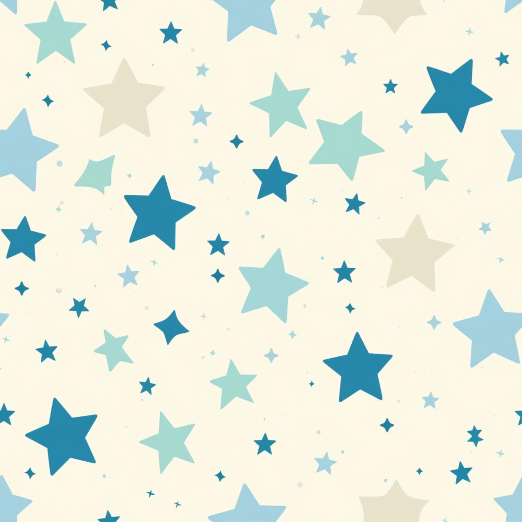 Blue & Cream Star Print Removable Stick On Wallpaper Peel And Stick Wallpaper Self Adhesive Renter Friendly