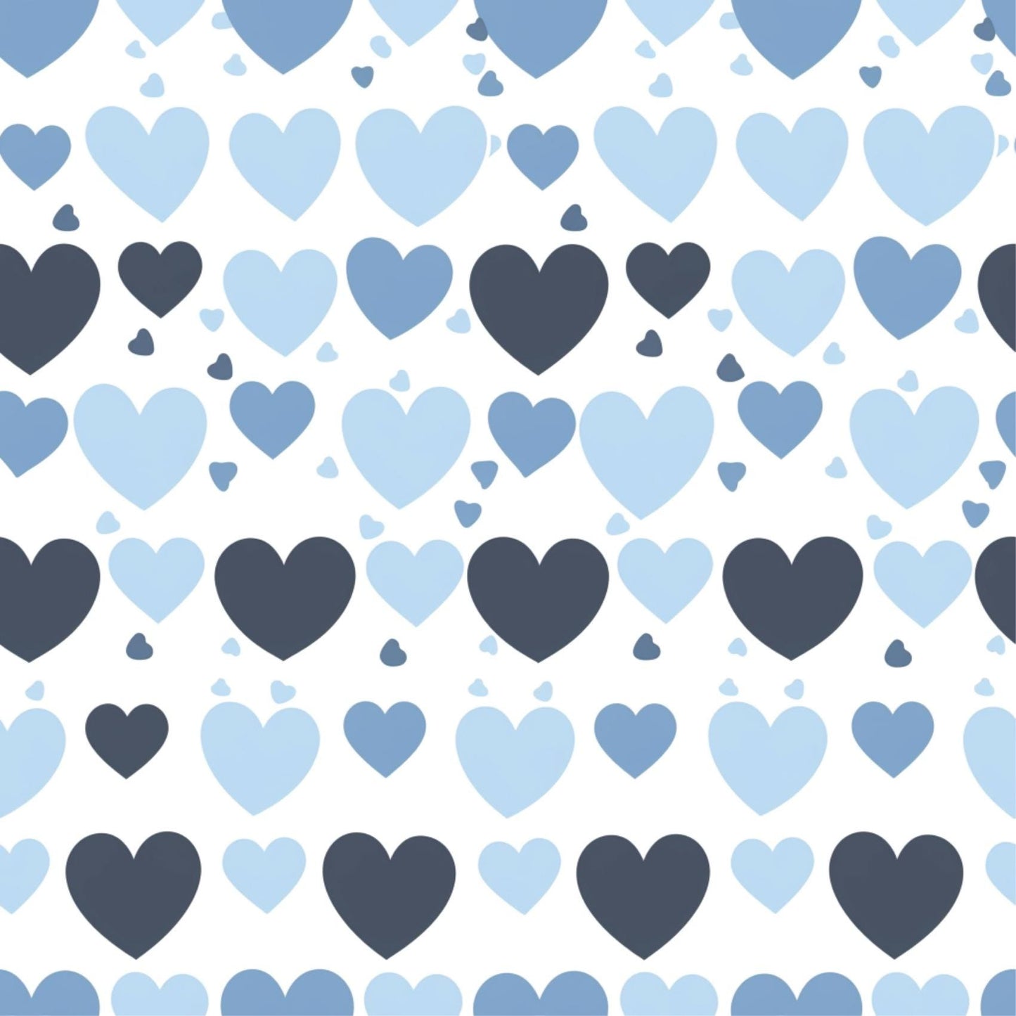 Navy Blue Mix Hearts Kids Removable Peel And Stick Wallpaper Self Adhesive Renter Friendly