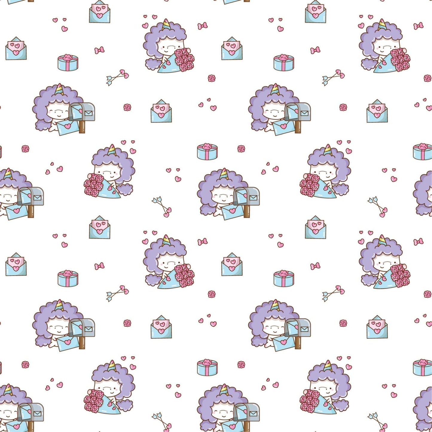 Unicorn Cupid Love Letter Fun Kids Peel And Stick Wallpaper Self Adhesive Renter Friendly Removable