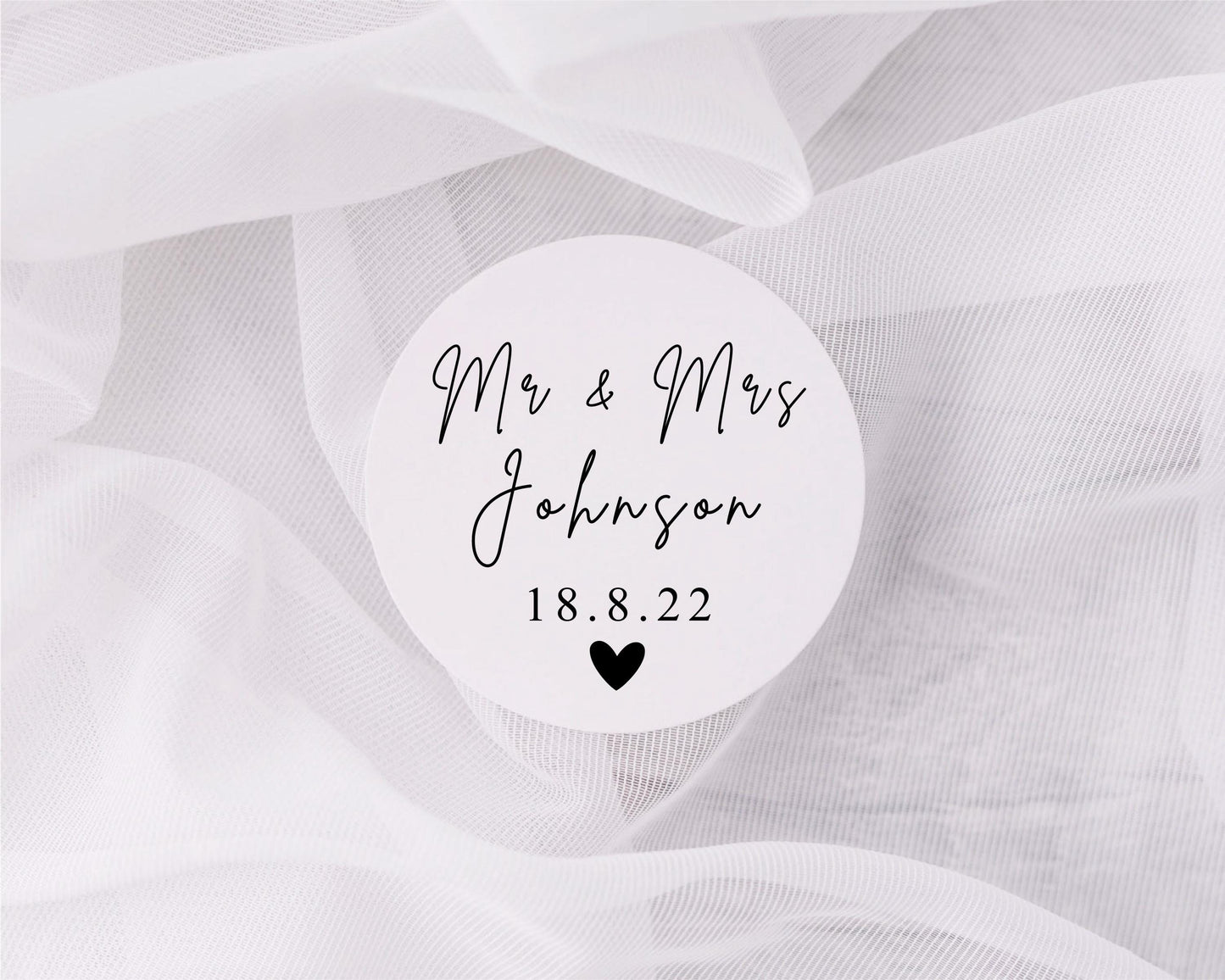 Personalised Wedding Favours Ideas Stickers - Custom Wedding Labels For Him And Her Names & Date