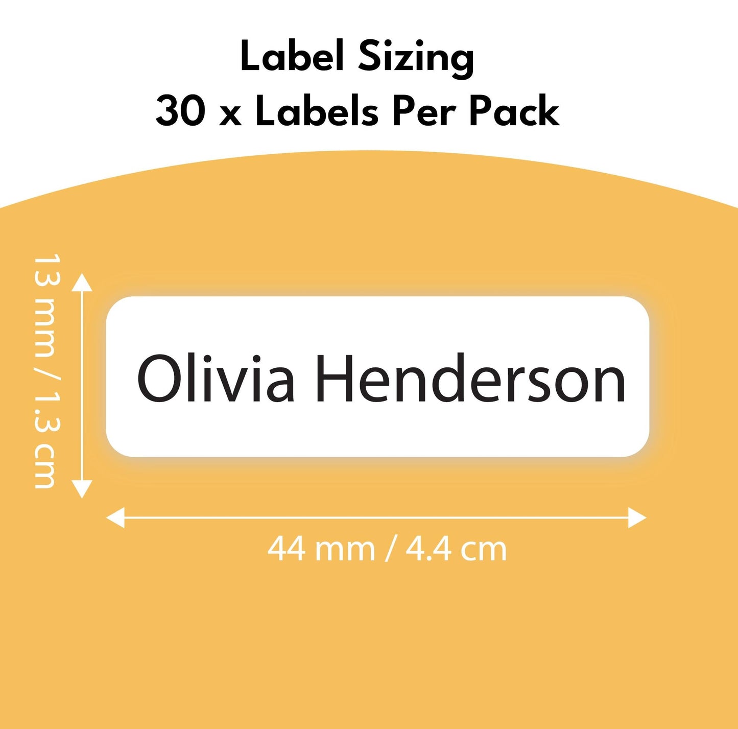 custom name tag sizing