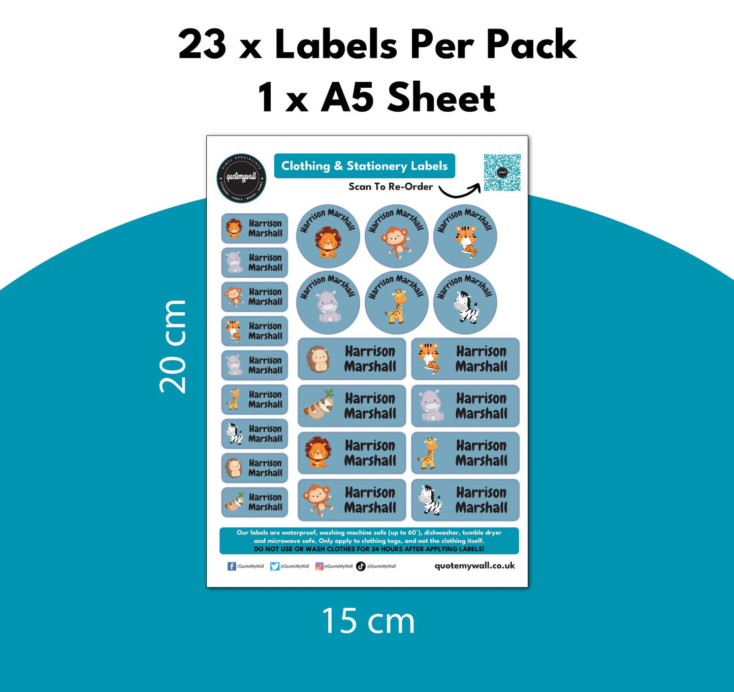 custom name tag sizing stick on name labels