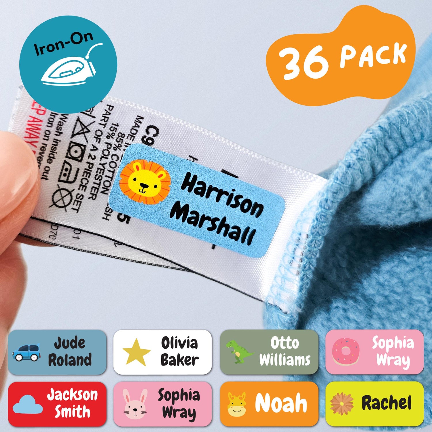 iron on name tags for kids clothes