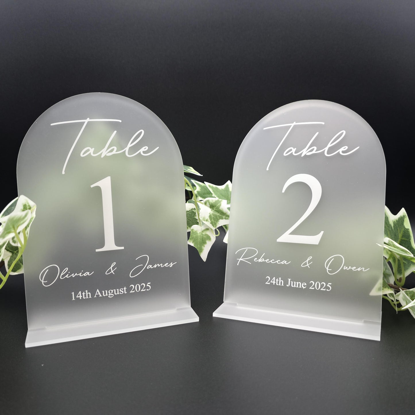 personalised wedding table table number signs custom bride and groom date table top decor
