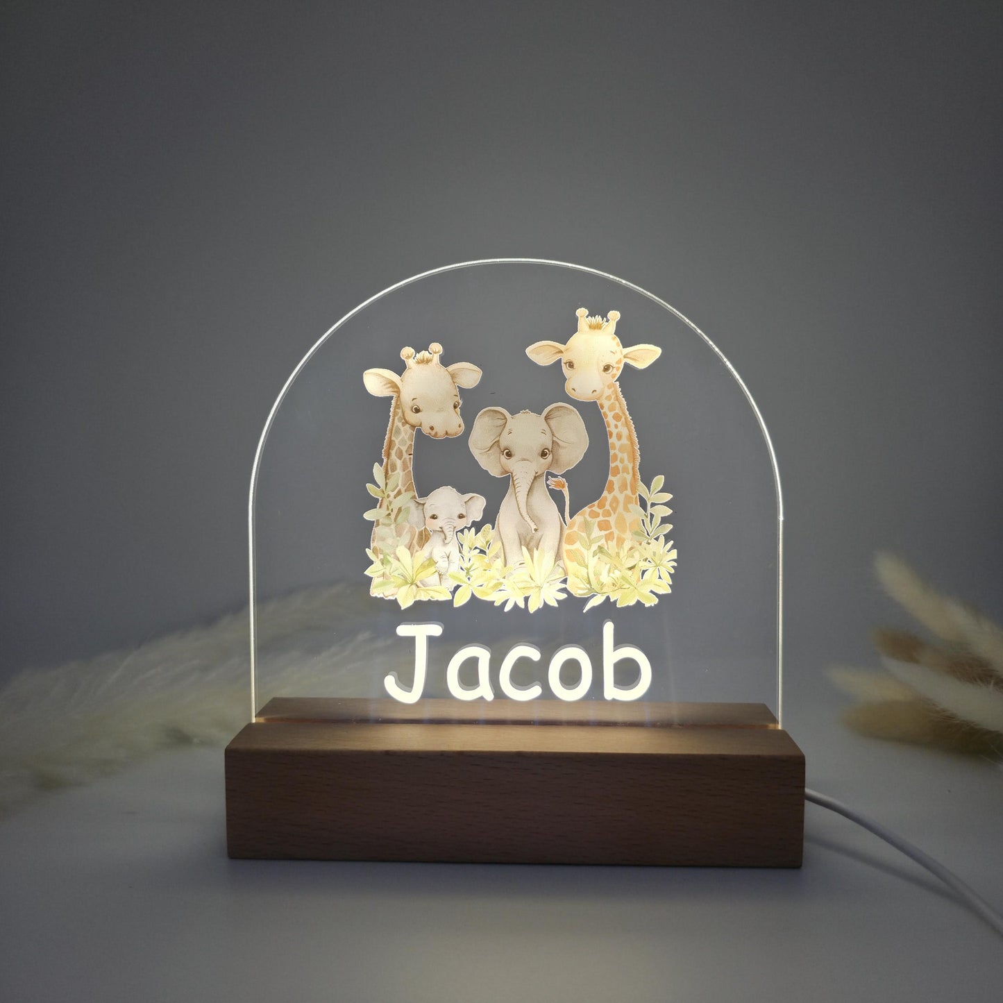 animal night light for baby kids bedroom and nursery