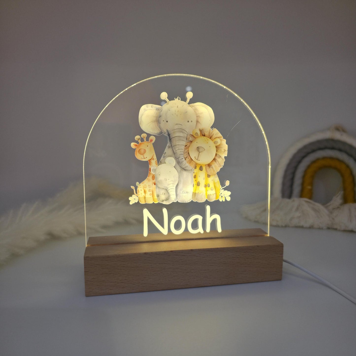 night lamp for kids rooms safari animals