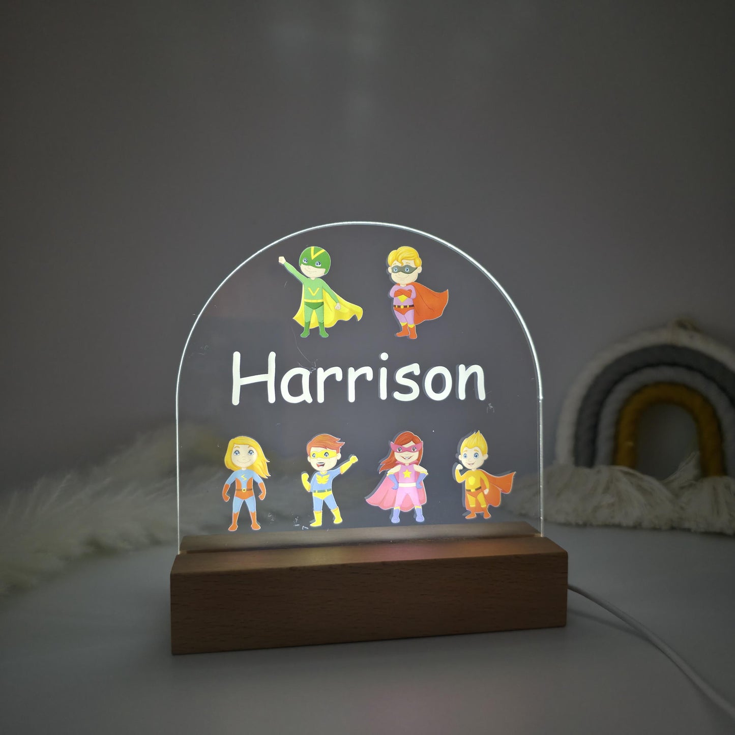 super hero night light for boys bedrooms