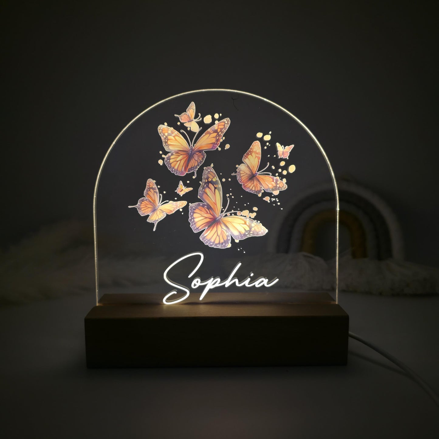 butterfly night light for girls bedrooms nursery night lamp