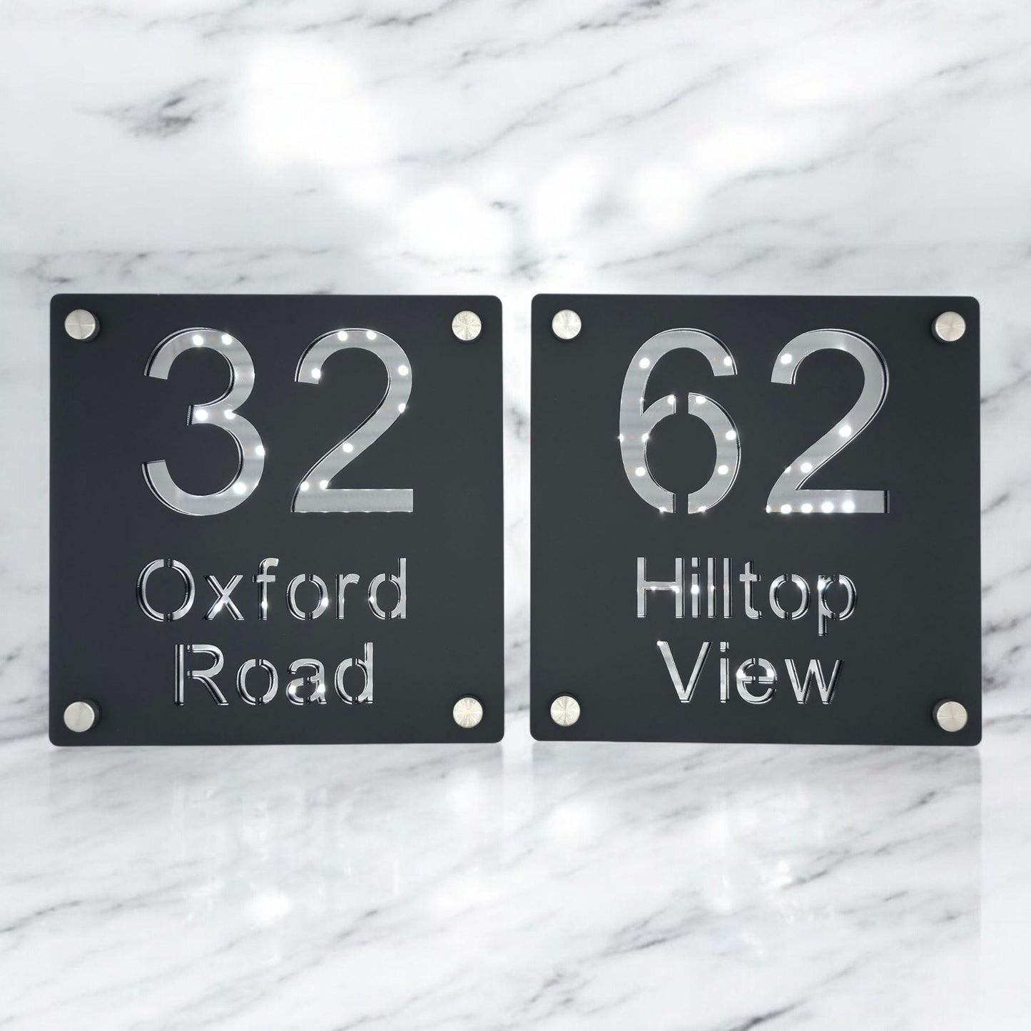 mirror house number signs modern contemporary decor for wall door