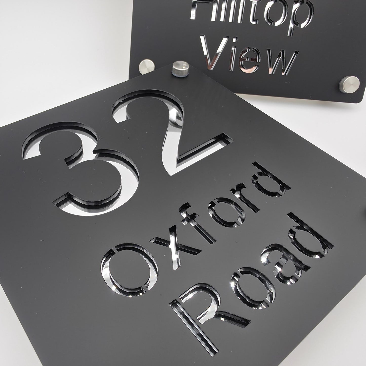 personalised house number signs plaques acrylic
