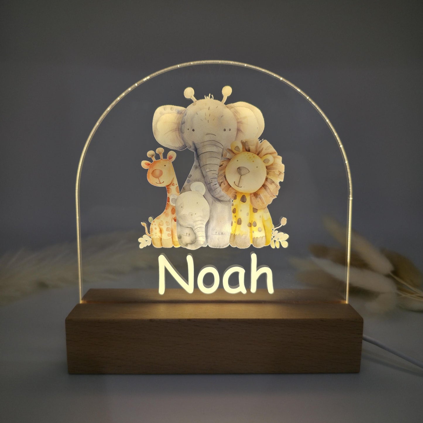 animal lion elephant giraffe night light for kids bedrooms