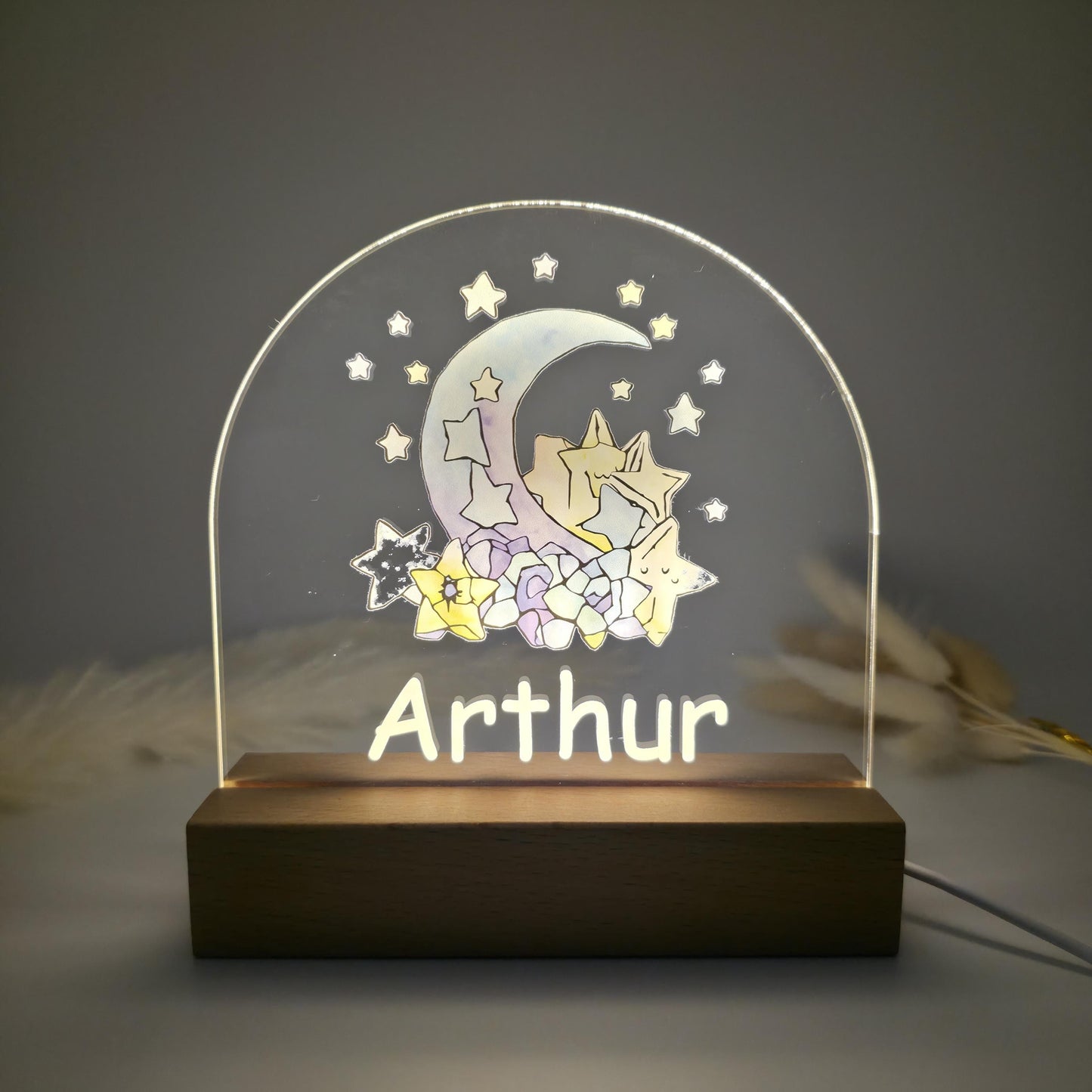 moon and stars night light for baby nursery kids rooms