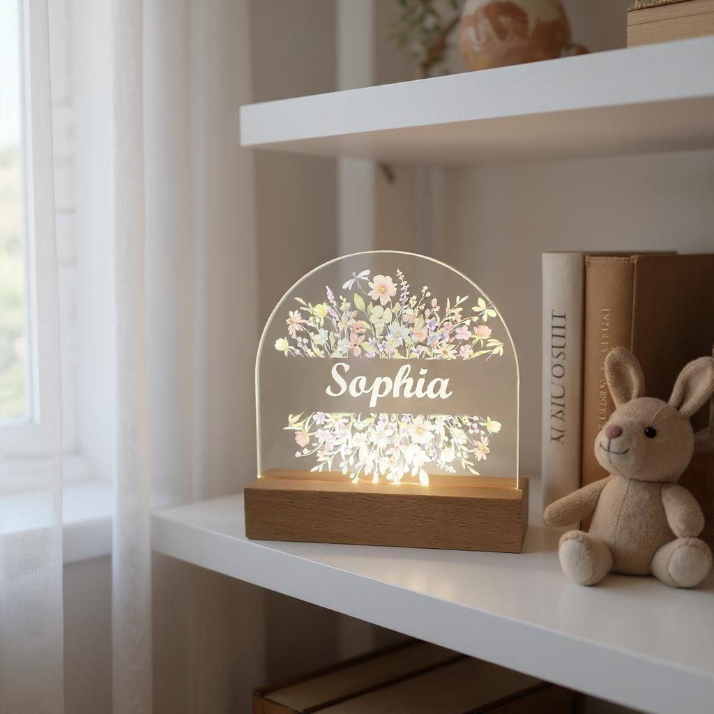 custom name night light for kids rooms