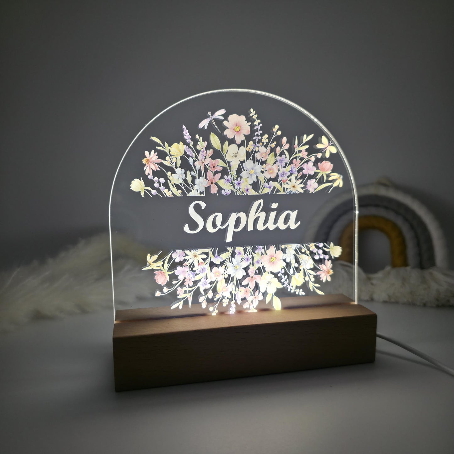 custom girls night light lamp for kids bedroom