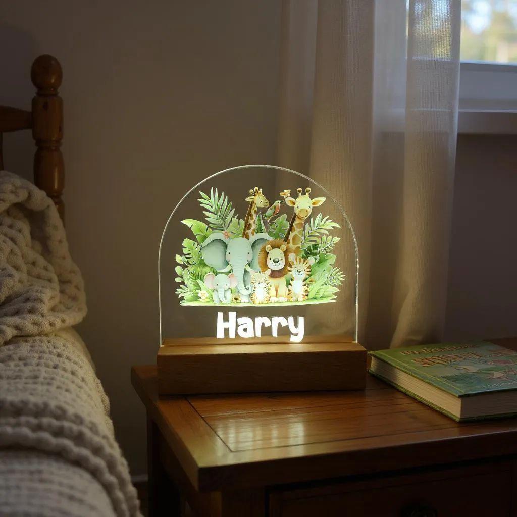 personalised name night lamp light for kids rooms