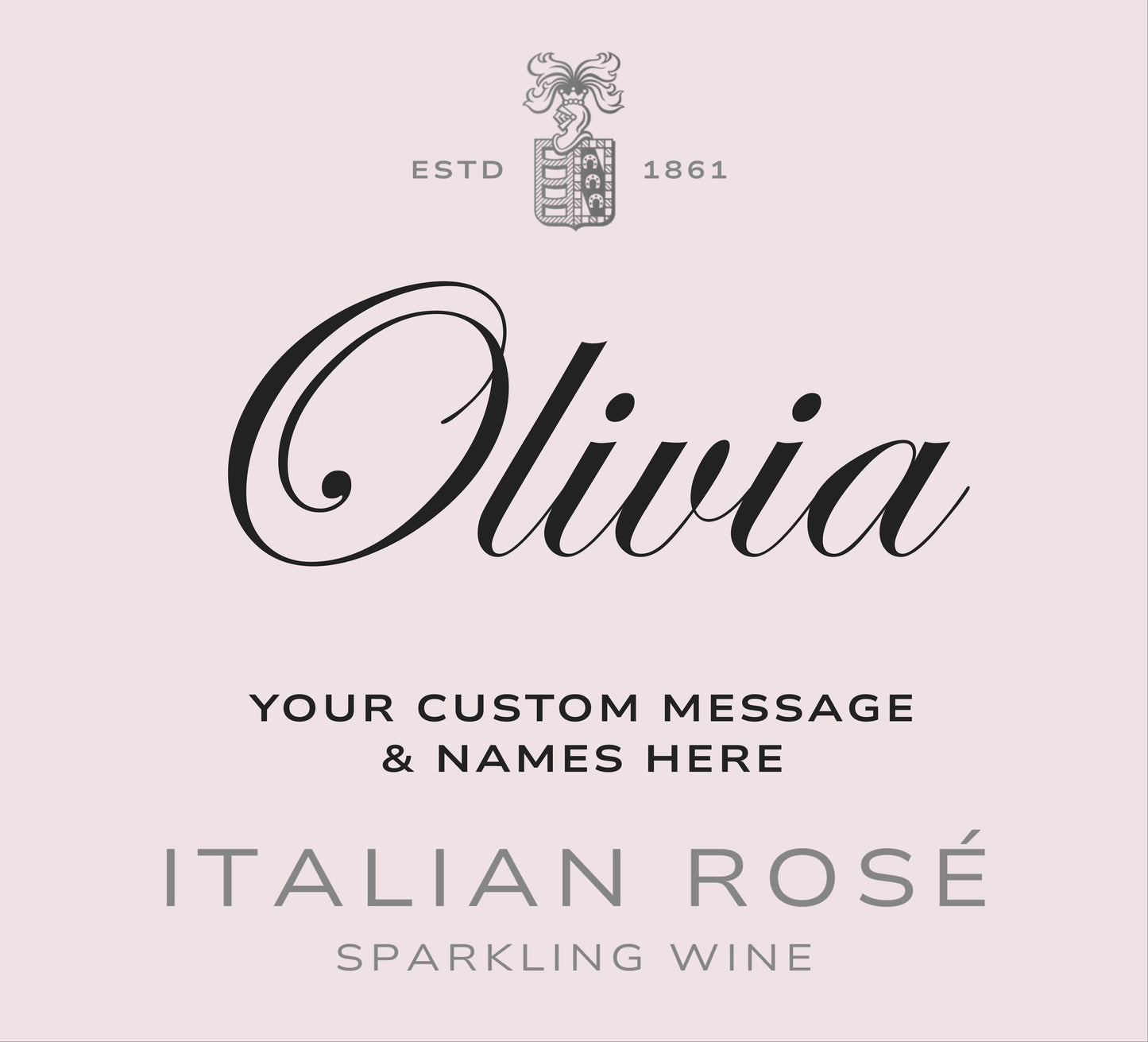 Freixenet personalised bottle labels