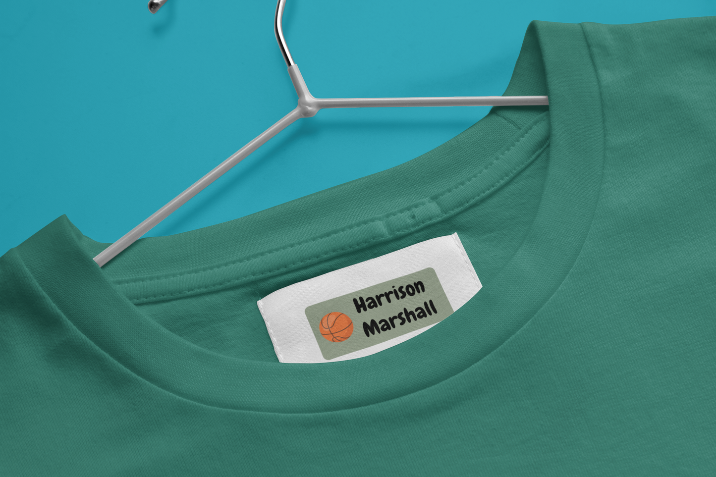 84 Personalised Football & Sport Stick-On Name Clothing Labels For Kids & School Clothes Labels