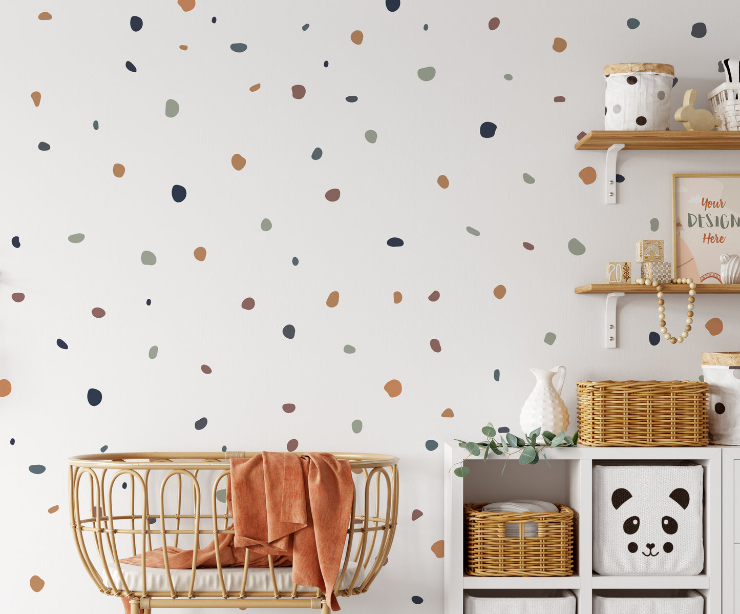 Boho Chic Polka Dot Wall Stickers Decals