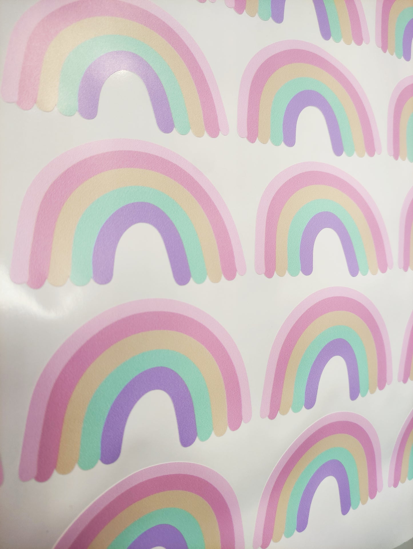 24 Pastel Colour Rainbows Wall Stickers