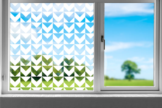 Chevron Blocks Clear Privacy Window Film