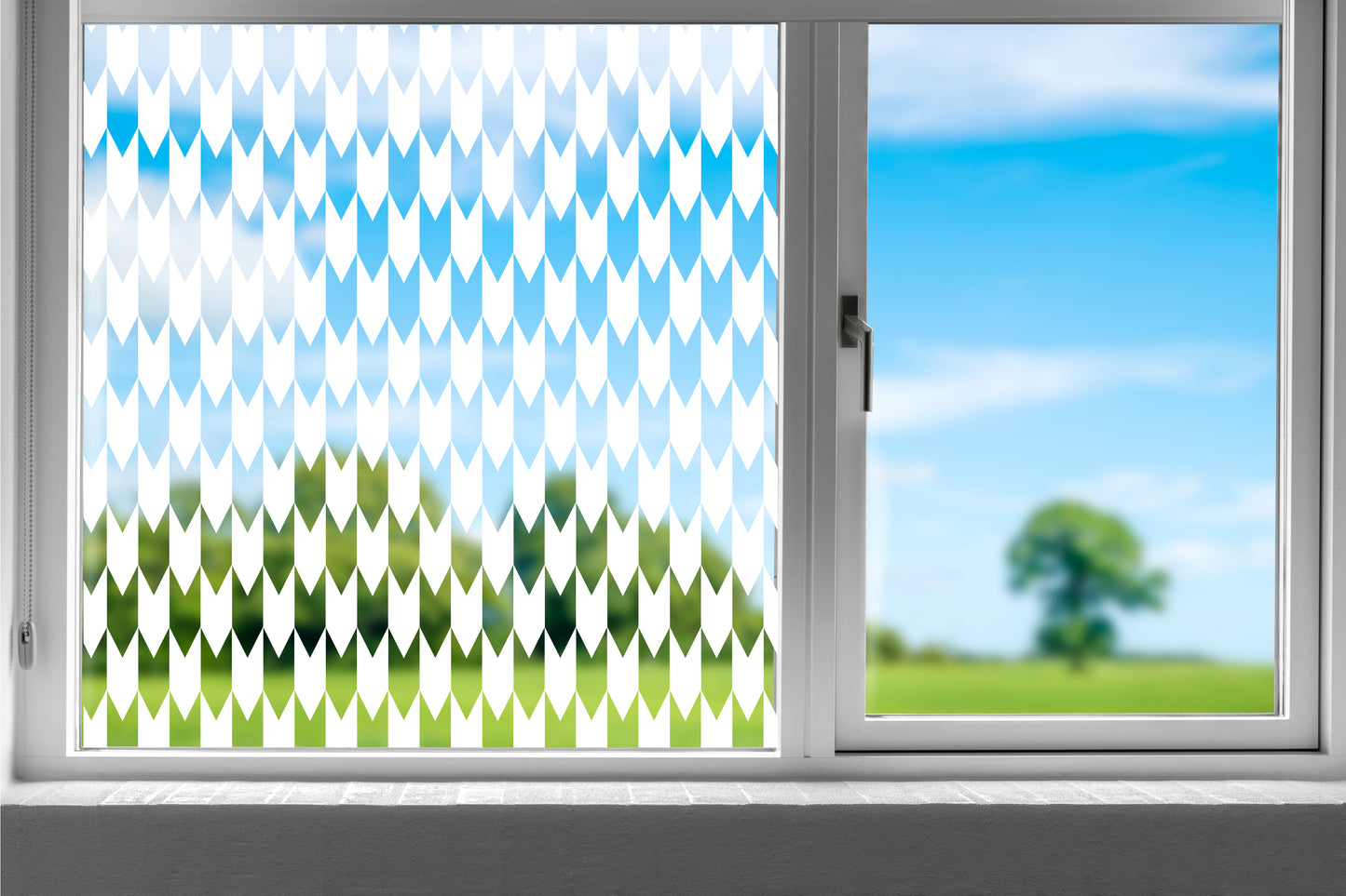 Slim Chevron Arrows Clear Window Privacy Film
