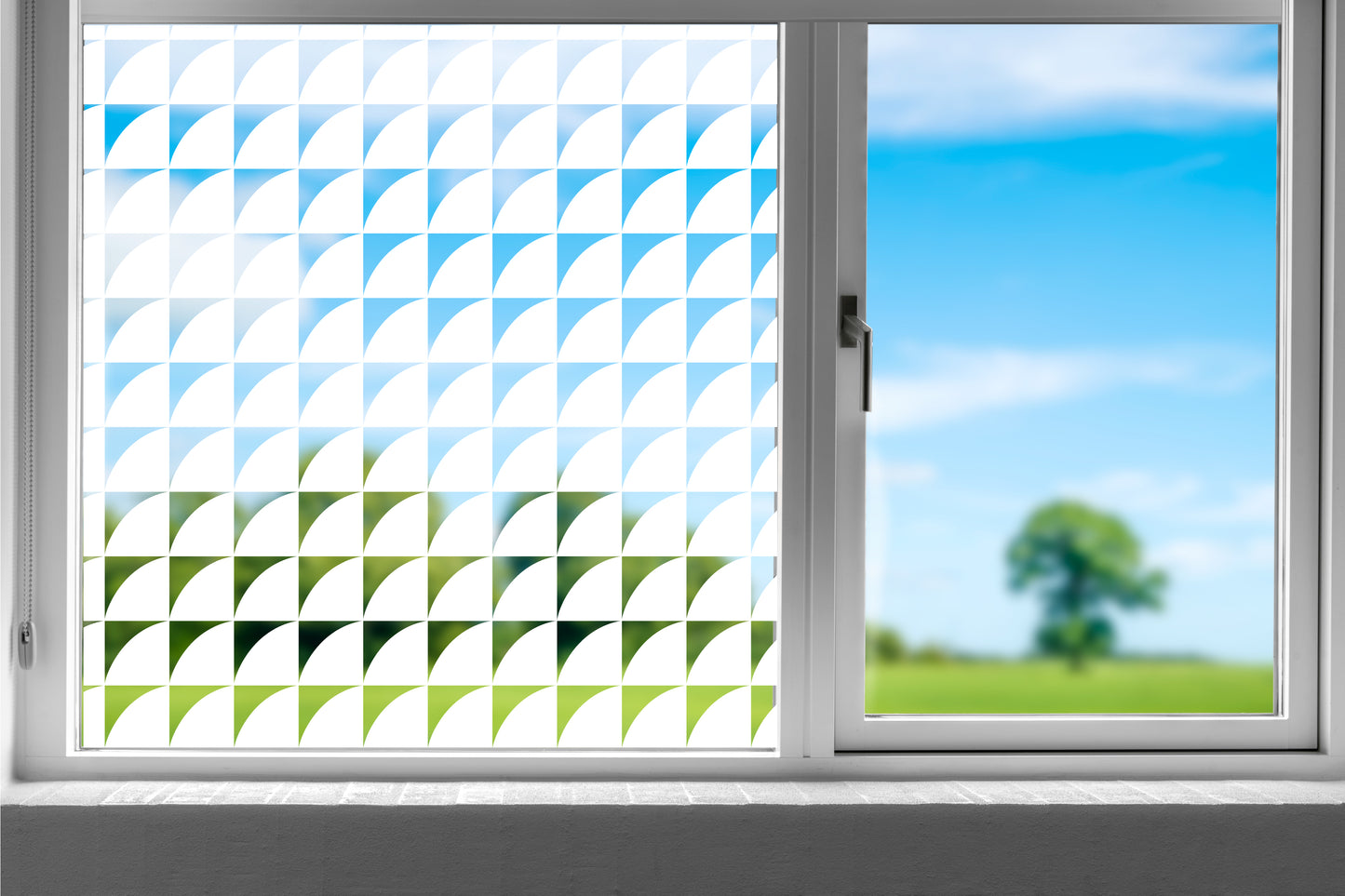 Quadrant Circles Clear Window Privacy Film