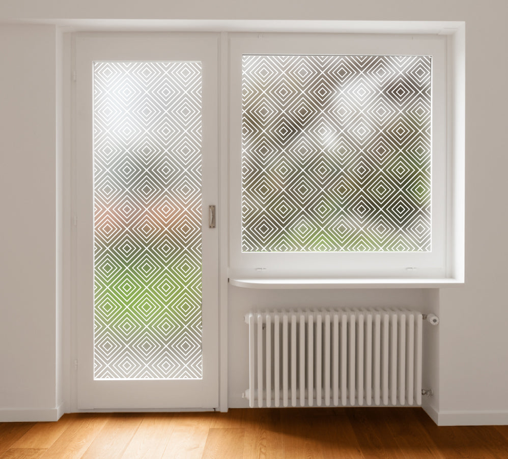 Ultra Fine Diamond Square Decorative Frosted Window Privacy Film