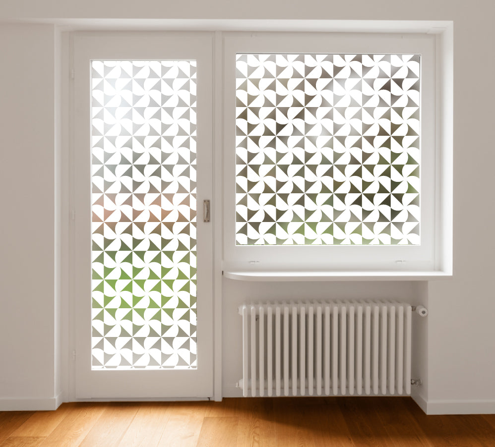 Pinwheel Privacy Frosted Window Film