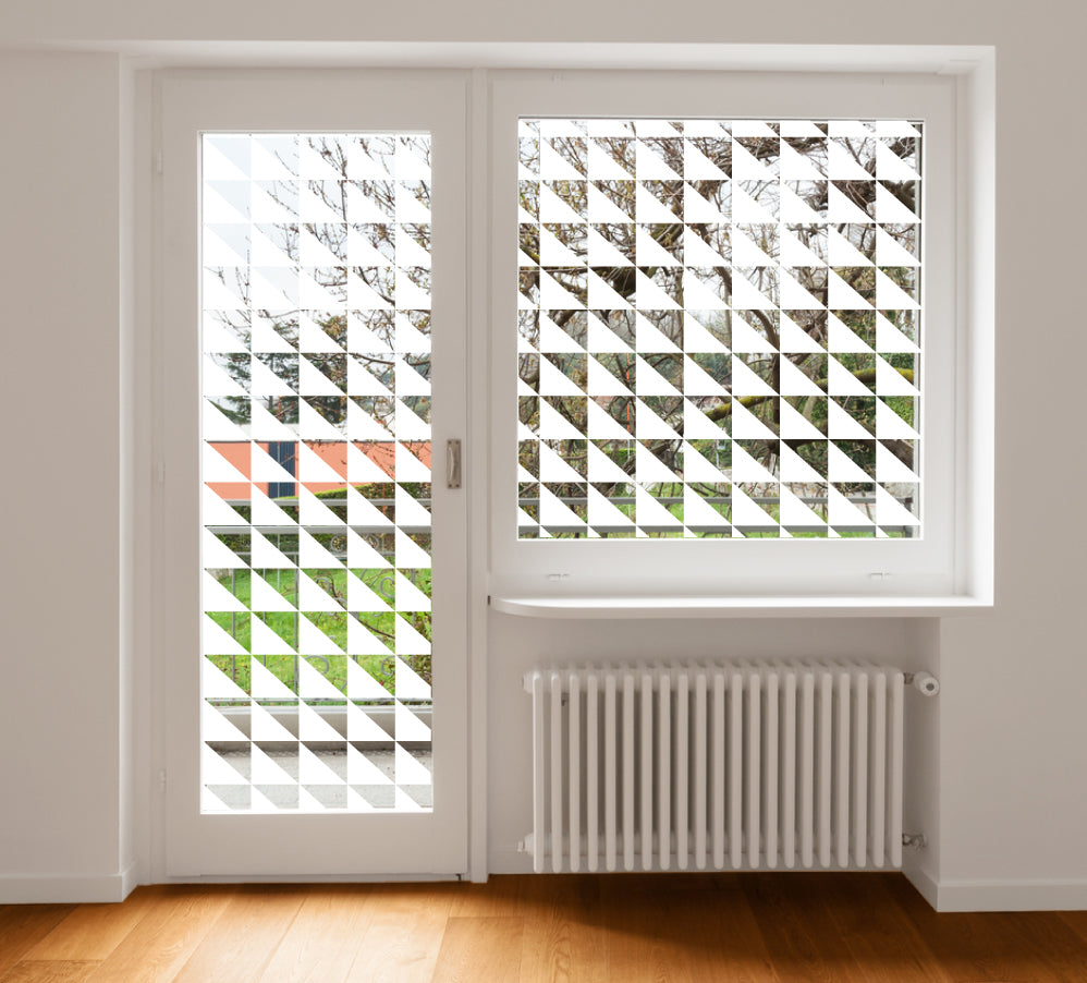 Triangle Geometric Clear Window Privacy Film