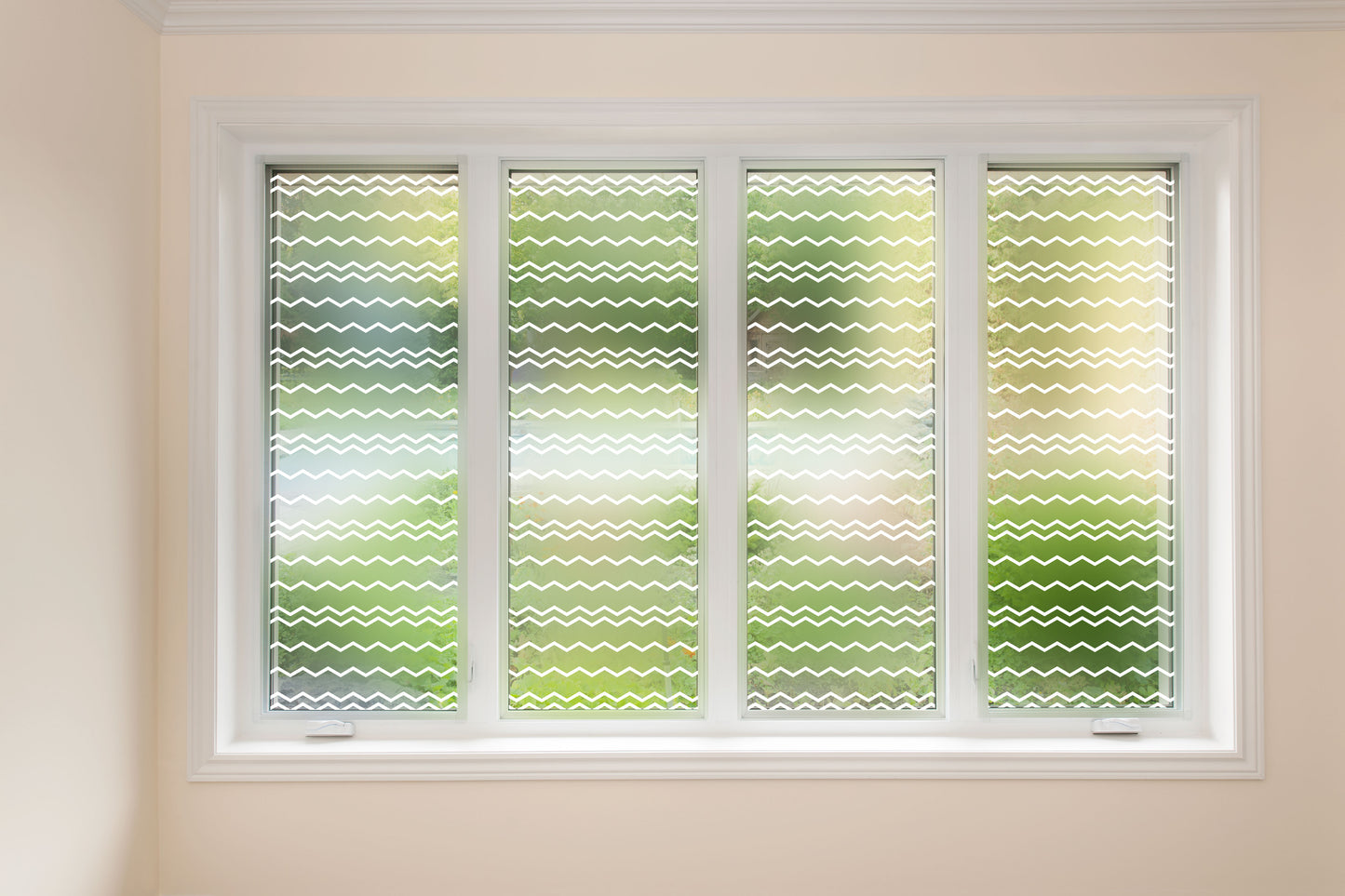 Thin Zig Zag Frosted Window Privacy Film