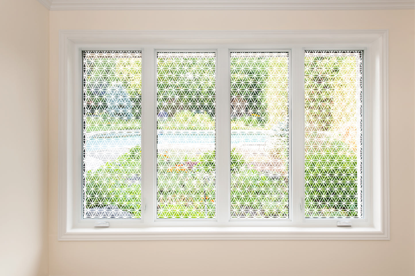 Petal Burst Circes Clear Privacy Window Glass Film