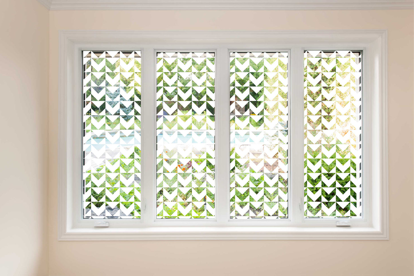 Chevron Blocks Clear Privacy Window Film