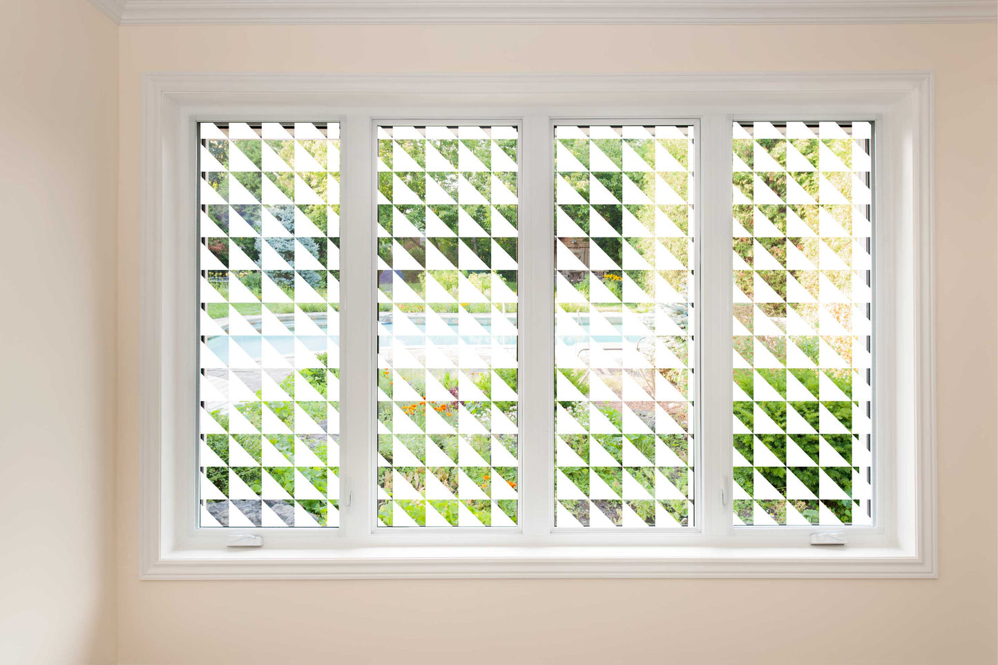 Triangle Geometric Clear Window Privacy Film
