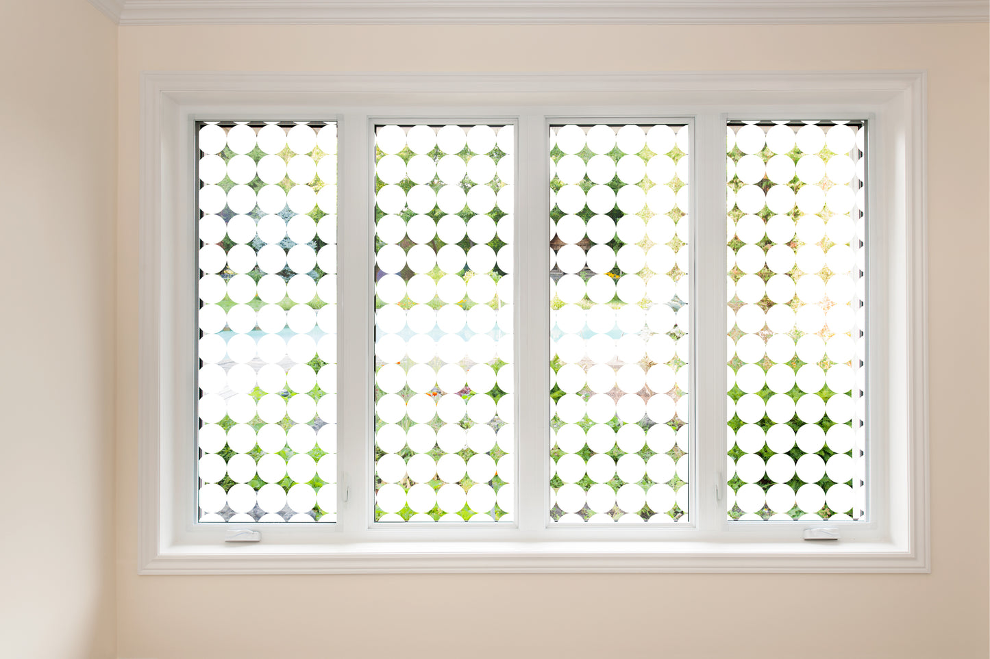 Circles Clear Window Cling Privacy Film