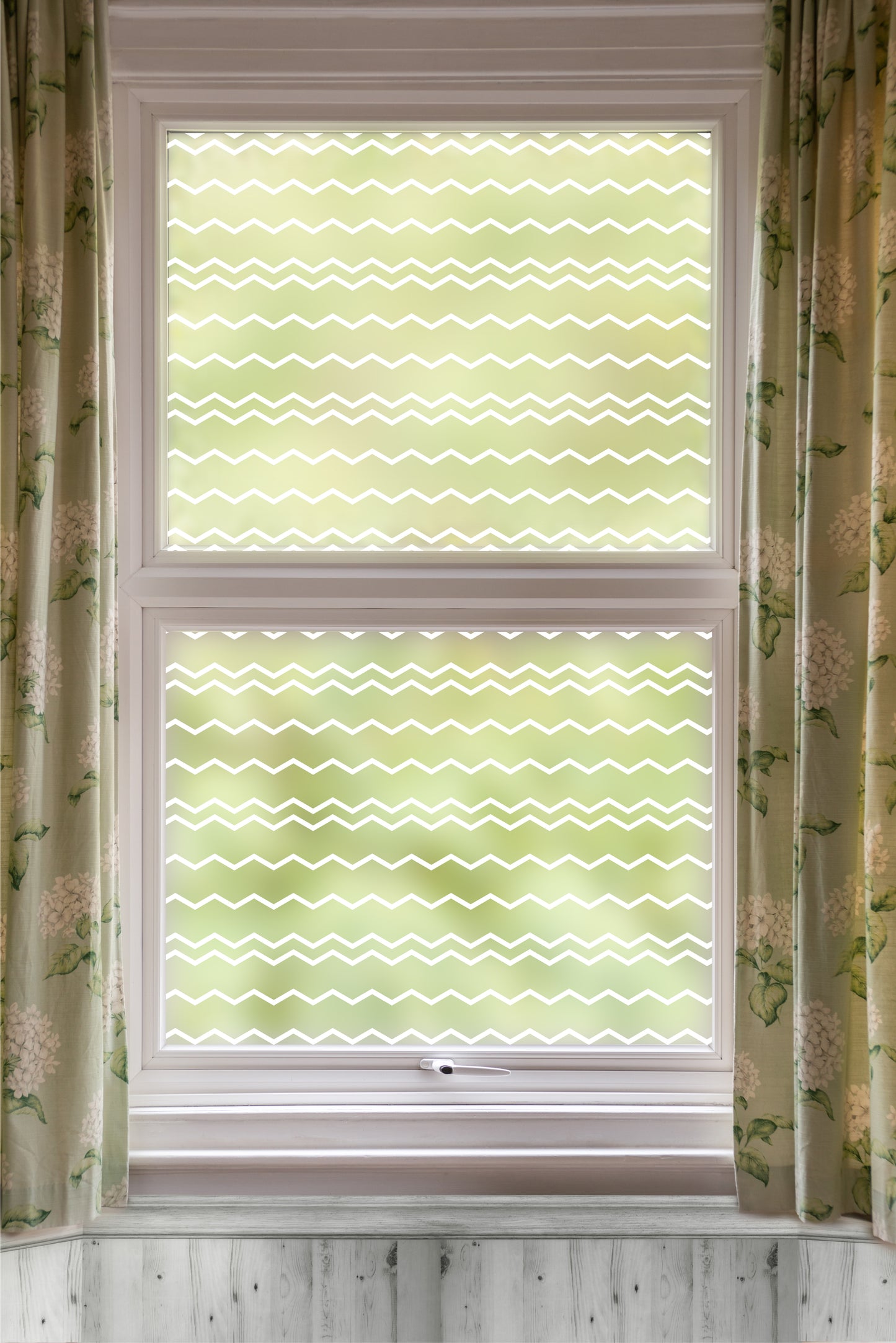 Thin Zig Zag Frosted Window Privacy Film