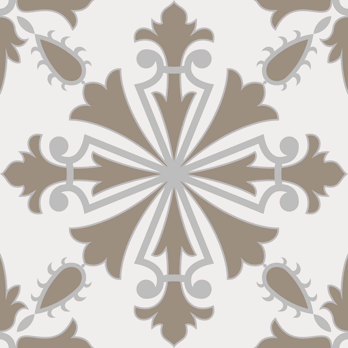 Art Deco Flourish Design Removable Tile Stickers
