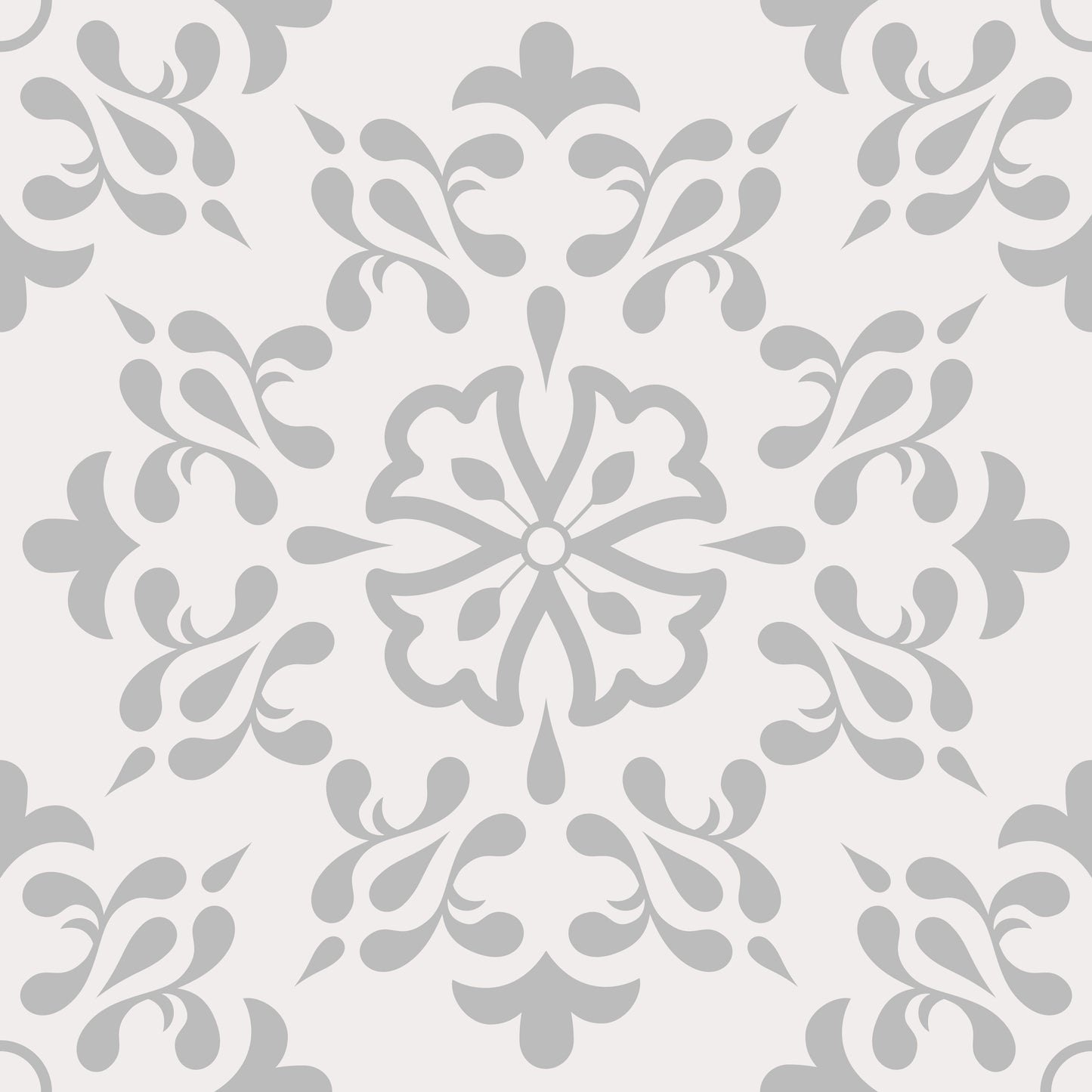 Grey Art Deco Peel & Stick Tile Stickers