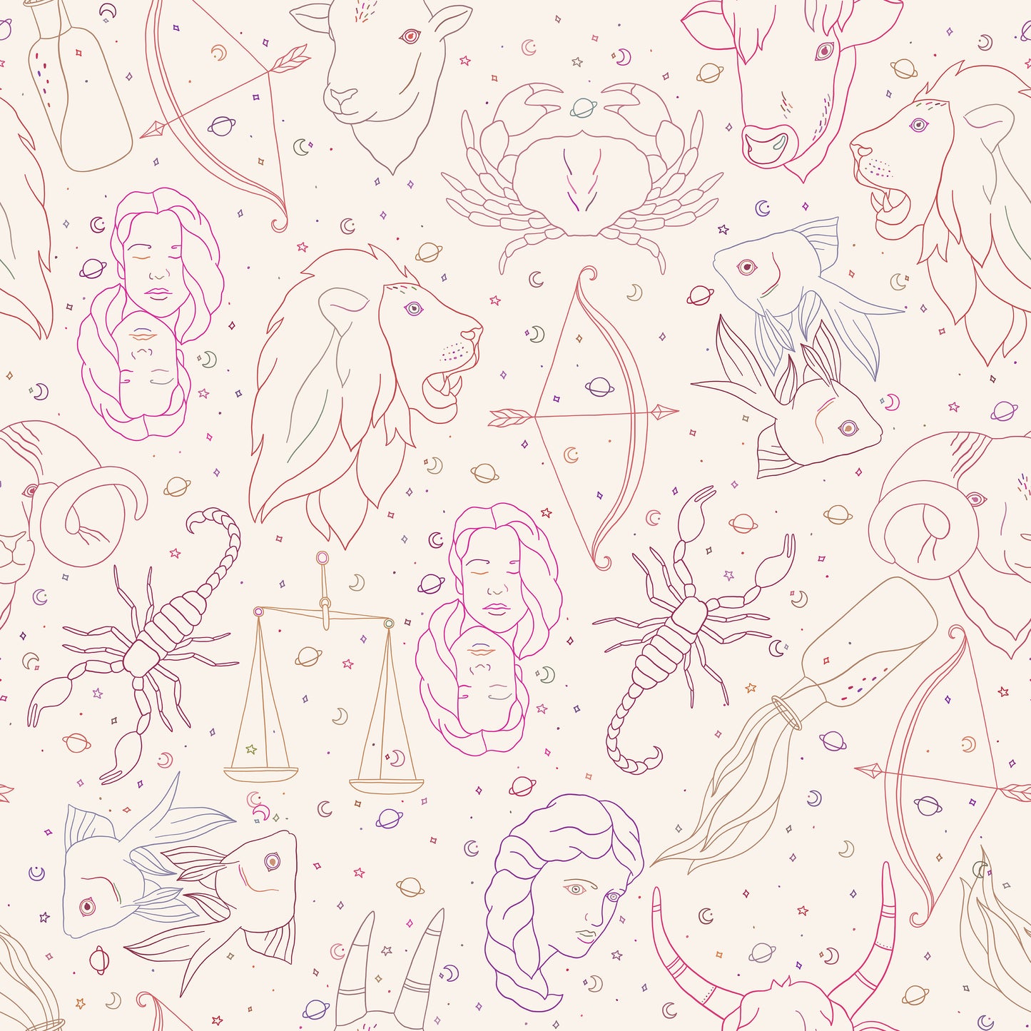 Astrology Star Signs Vinyl Furniture Sticker