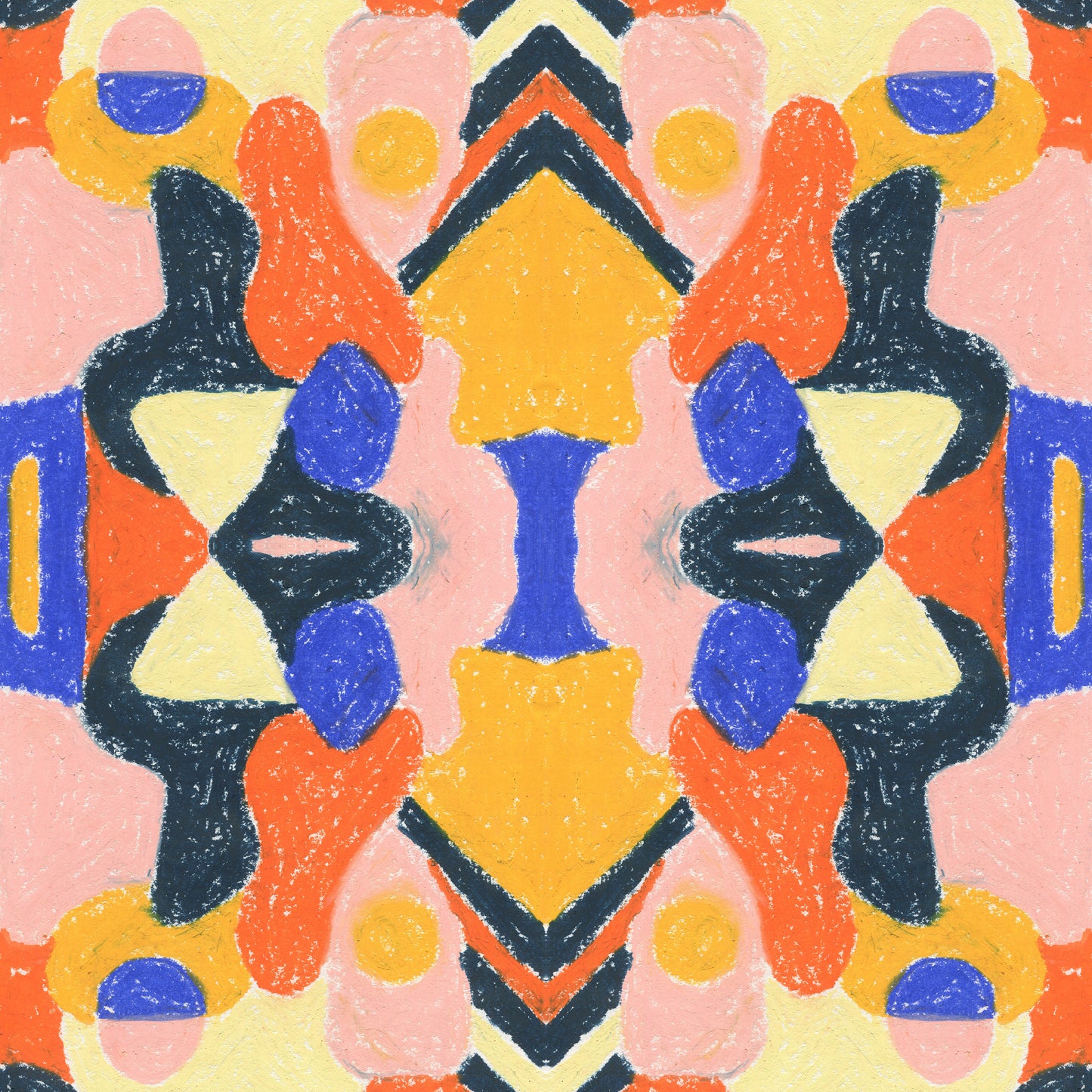 Hand Drawn Symmetrical Pattern Vinyl Furniture Sticker