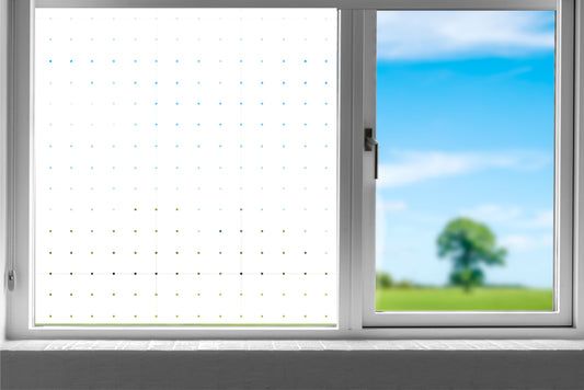 Mini Square Shapes Clear Static Cling Window Privacy Film