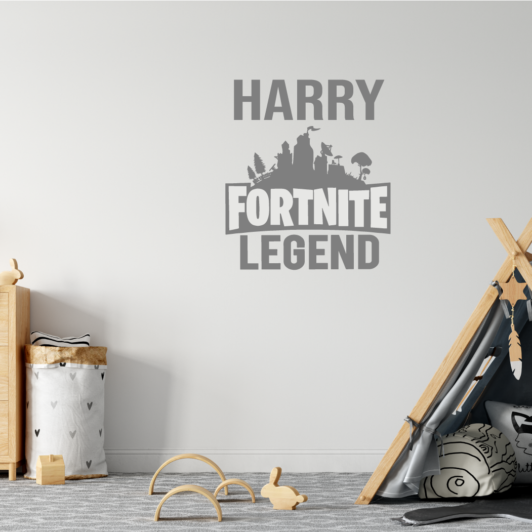 Personalised Name Children's Fortnite Legend Wall Sticker