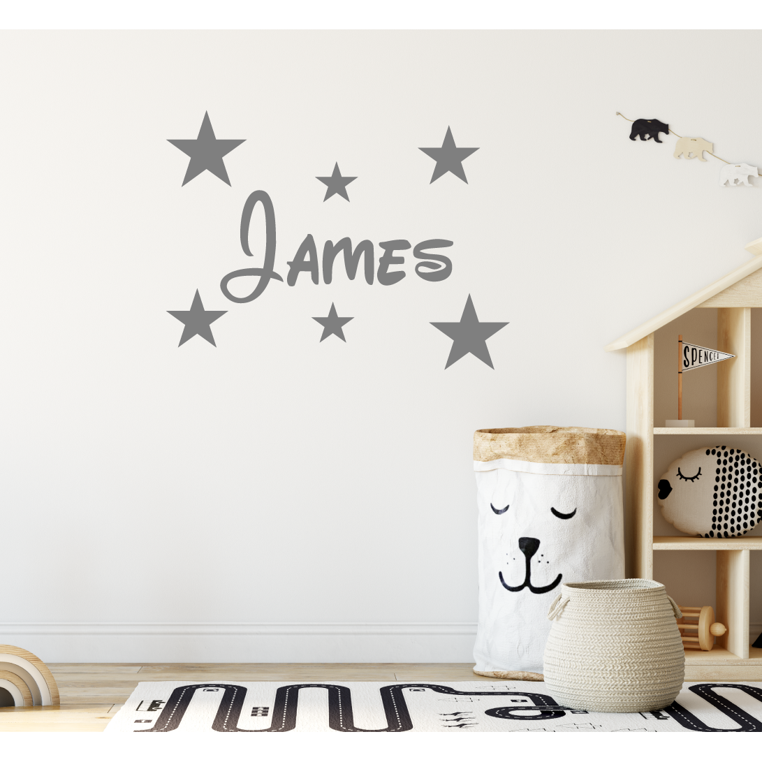 Personalised Disney Name Wall Sticker With Stars